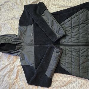 Columbia Black and Gray Hooded Jacket